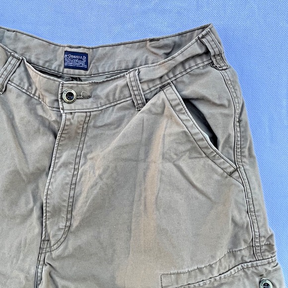 Men's Levi's Black Cargo S40196 Shorts Size 36 kaki Multi Pockets Hiking Grunge - Picture 4 of 14